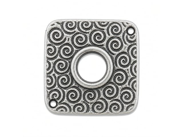JBB Square Link w/Swirls 23/23mm : Antique Silver