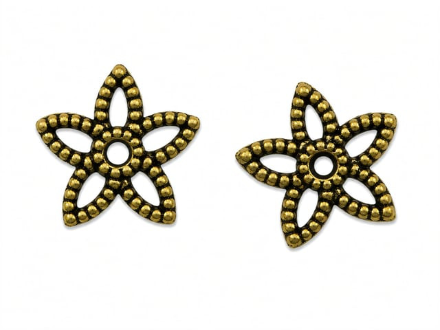 JBB Star Bead Cap 9/3mm : Antique Brass