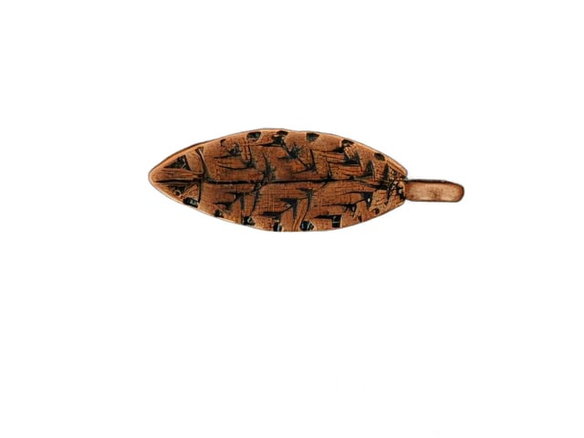JBB Veined Leaf Pendant 25/8mm : Antique Copper