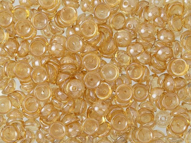 Czech Glass 2 x 4mm Luster - Transparent Champagne Teacup Bead 2.5-Inch Tube by Starman