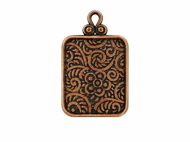 JBB Rectangle Link 25 x 16mm Antique Copper