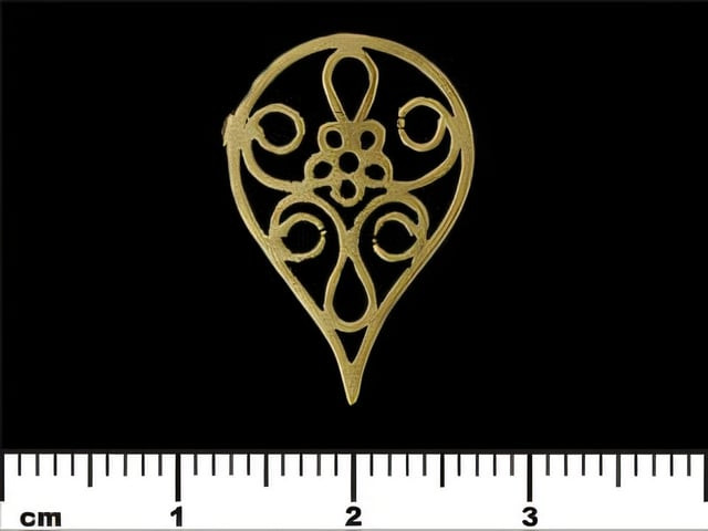 JBB Filigreed Drop Connector 24/16mm : Antique Brass
