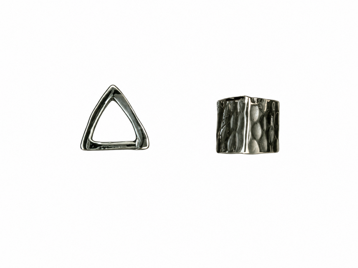 JBB Hammered Triangle Tube 6/7mm : Gun Metal