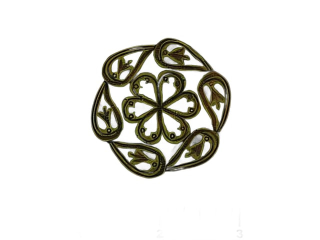 JBB Nouveau Medallion 19mm : Antique Brass