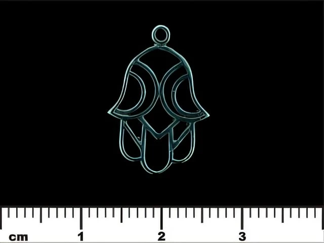 JBB Hamsa Charm 21/14mm : Gun Metal