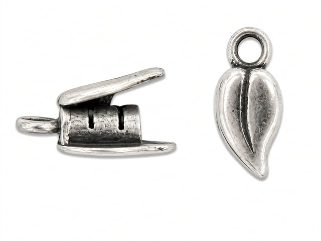 JBB Leaf Locking Pinch Tube 14/6mm : Antique Silver