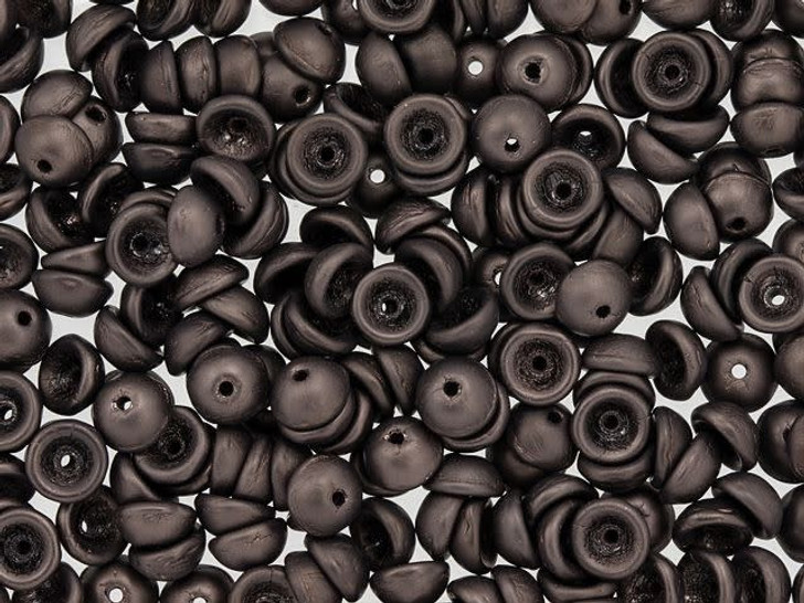 Czech Glass 2 x 4mm Matte - Dark Bronze Teacup Bead 2.5-Inch Tube by Starman