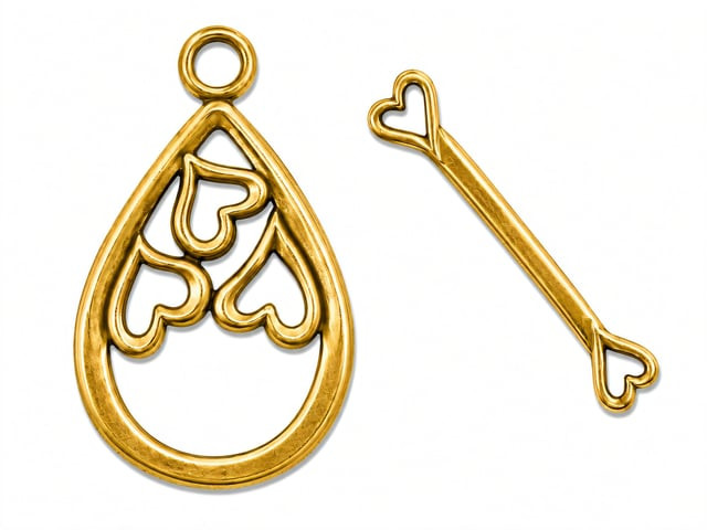 JBB Hearts Toggle : Gold