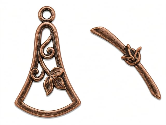 JBB Nouveau Tulip Toggle : Antique Copper