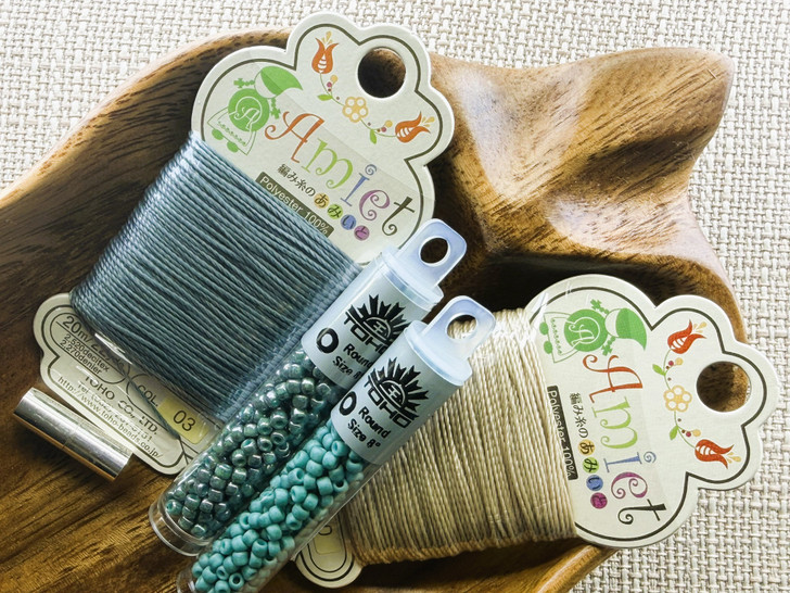 Kumihimo Colorway Kit #17 - Glazed Turquoise