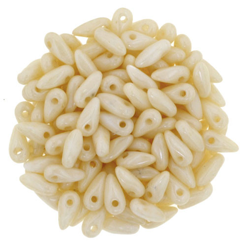 Czech Mini Dagger Beads 2.5/6mm Tube 2.5" : Luster - Opaque Champagne