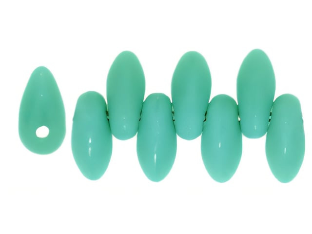 Czech Mini Dagger Beads 2.5/6mm Tube 2.5" : Matte - Turquoise