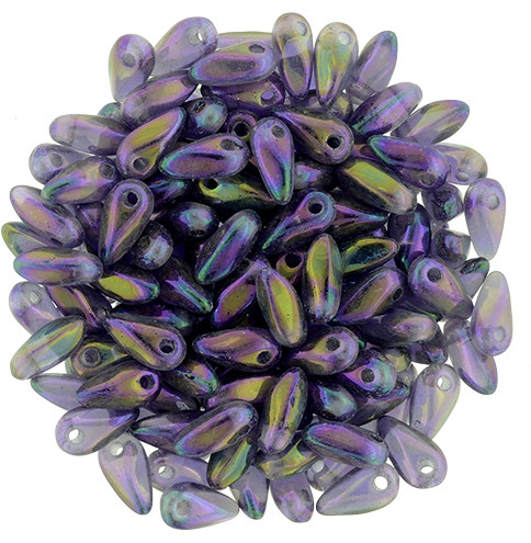 Czech Mini Dagger Beads 2.5/6mm Tube 2.5" : Iris - Tanzanite