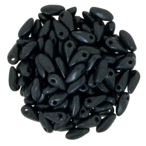 Czech Mini Dagger Beads 2.5/6mm Tube 2.5" : Metallic Suede - Dk Forest