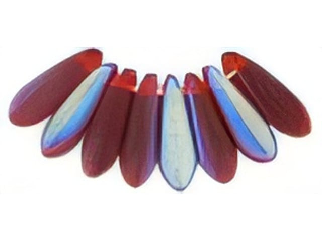 Czech Dagger 10 x 3mm : Matte - Siam Ruby AB (strand) by Starman