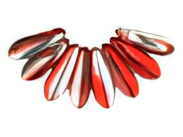 Czech Dagger 10 x 3mm : Coated - Metallic Red (strand) by Starman