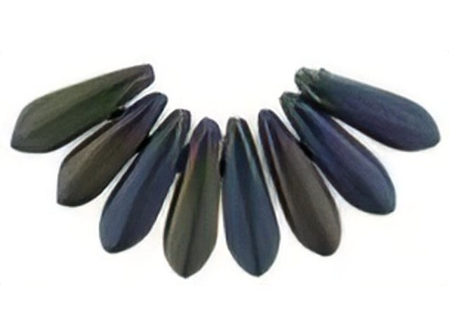 Czech Dagger 10 x 3mm : Matte - Iris - Purple (strand) by Starman