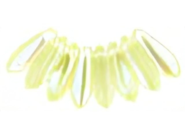 Czech Dagger 10 x 3mm : Jonquil AB (strand) by Starman