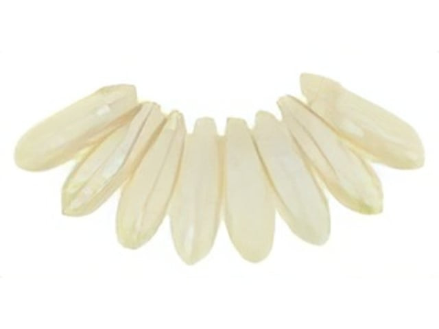 Czech Dagger 10 x 3mm : Luster - Opaque Champagne (strand) by Starman