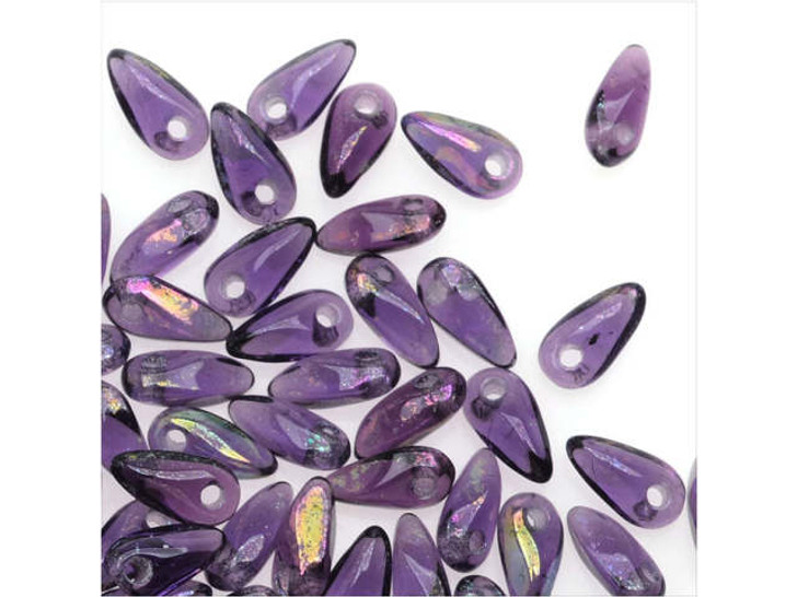 Czech Glass 2.5 x 6mm Iris Tanzanite Mini Dagger Beads, 2.5-Inch Tube by Starman Czech Glass 2.5 x 6mm Iris Tanzanite Mini Dagger Beads, 2.5-Inch Tube by Starman