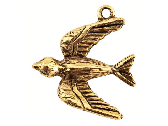 Nunn Design Antique Gold Bird Charm