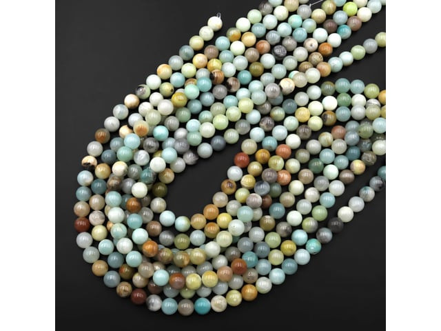 Amazonite 6mm Smooth Round Bead Strand