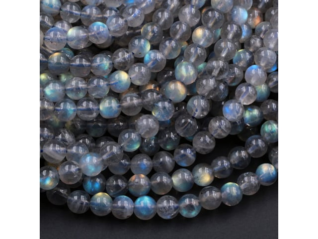 Labradorite 4mm Smooth Round Bead Strand