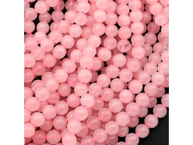 Rose Quartz 4mm Smooth Round Bead Strand