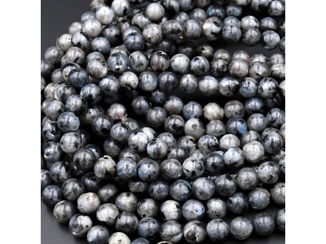 Larvikite (Norway Moonstone) 4mm Smooth Round Bead Strand