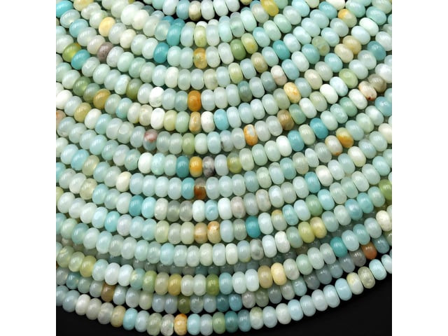 Amazonite 4mm Rondelle Bead Strand