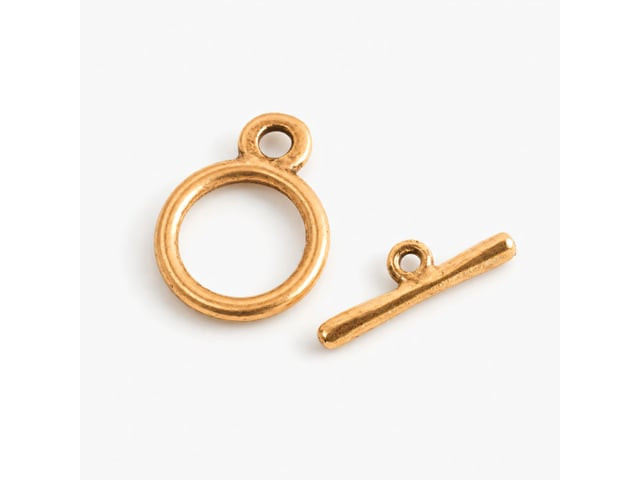 Nunn Design Antique Gold Small Organic Toggle Clasp Set