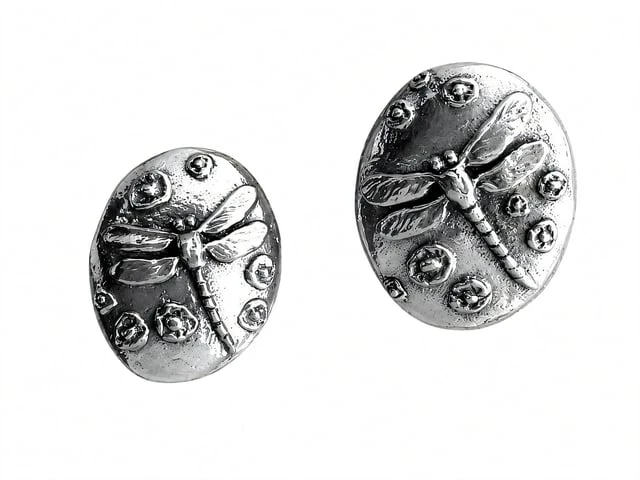 Green Girl Studios Pewter Dragonfly Pebble Bead