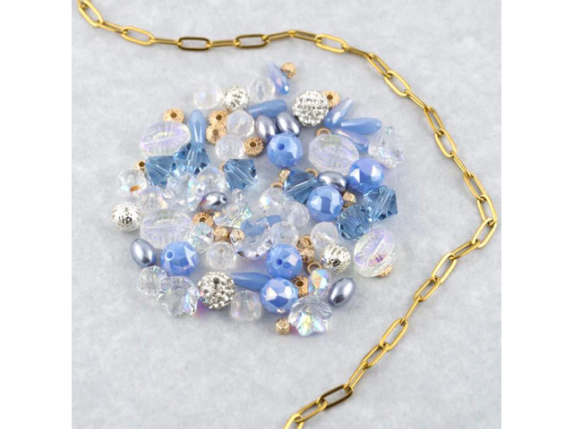 Jesse James Beads Ice Cream Glass Bead Mix - Blue Moon