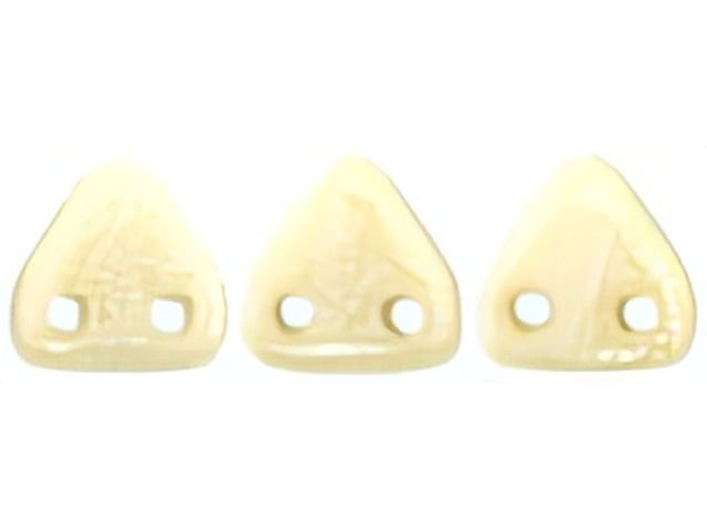 CzechMates 6mm Triangle Beads Luster Opaque Champagne 2.5-Inch Tube