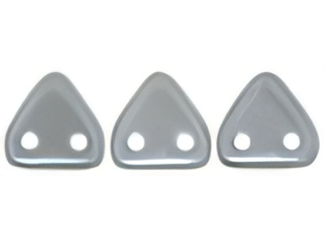 CzechMates 6mm Triangle Beads Pearl Coat Silver 2.5-Inch Tube
