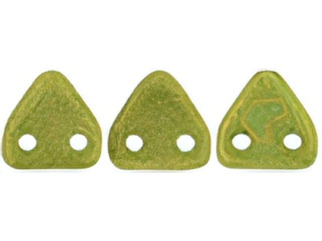 CzechMates 6mm Triangle Beads Pacifica Avocado 2.5-Inch Tube