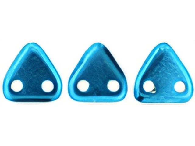 CzechMates 6mm Triangle Beads ColorTrends: Saturated Metallic Shaded Spruce 2.5-Inch Tube