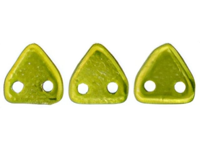 CzechMates 6mm Triangle Beads ColorTrends: Saturated Metallic Meadowlark 2.5-Inch Tube