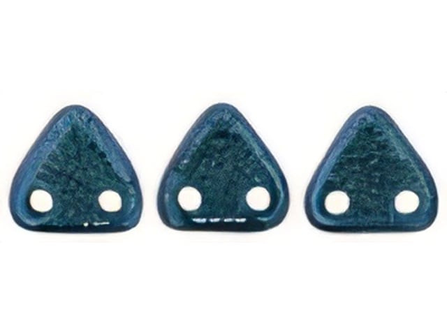 CzechMates 6mm Triangle Beads Polychrome Indigo Orchid 2.5-Inch Tube