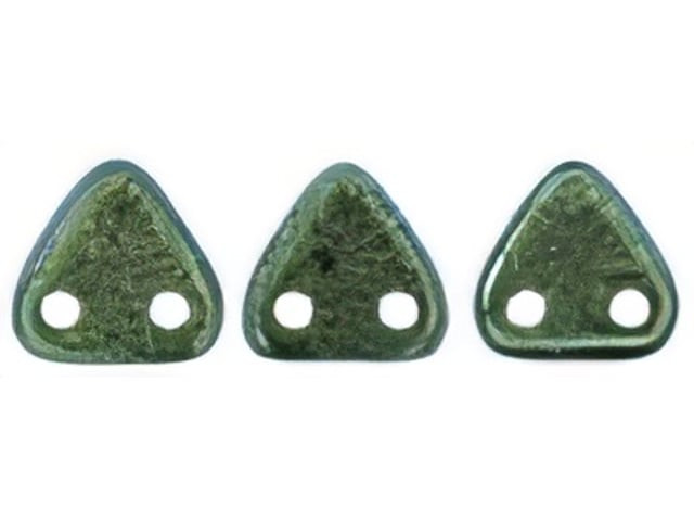 CzechMates 6mm Triangle Beads Polychrome Aqua Teal 2.5-Inch Tube