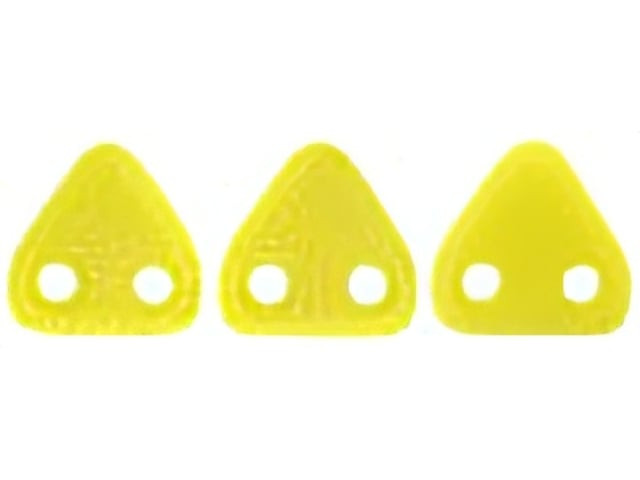 CzechMates 6mm Triangle Beads Matte Luster Iris Custard 2.5-Inch Tube