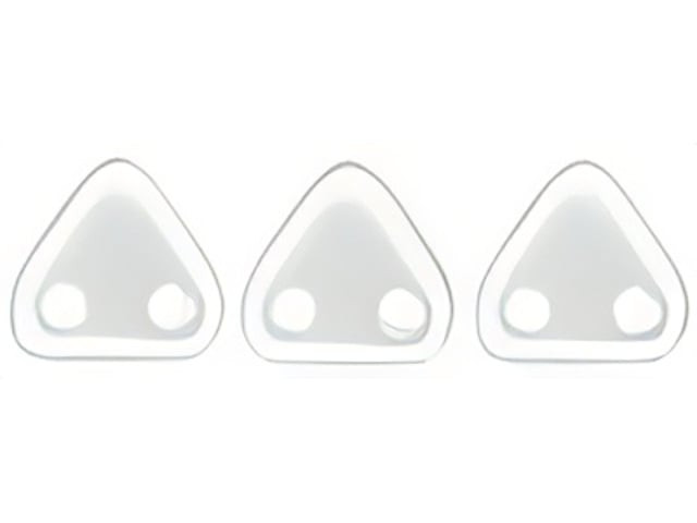 CzechMates 6mm Triangle Beads Pearl Coat Snow 2.5-Inch Tube