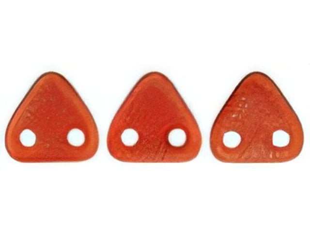 CzechMates 6mm Triangle Beads Sueded Gold Ruby 2.5-Inch Tube