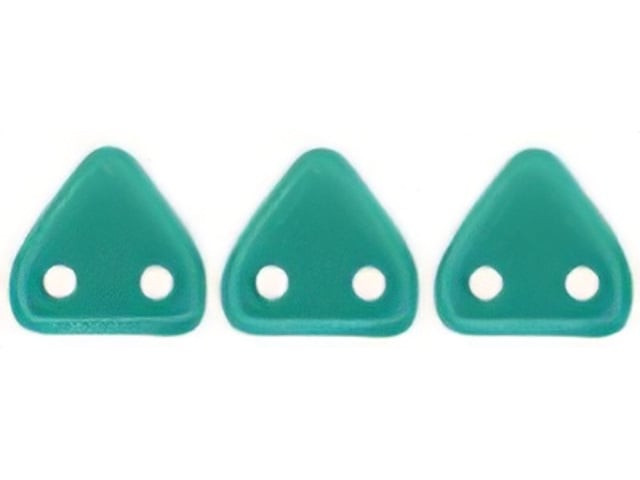 CzechMates 6mm Triangle Beads Pearl Coat Teal 2.5-Inch Tube