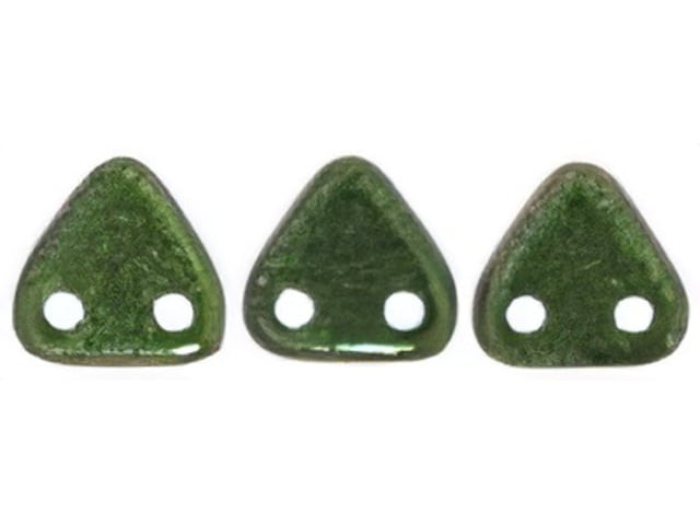 CzechMates 6mm Triangle Beads Polychrome Olive Mauve 2.5-Inch Tube