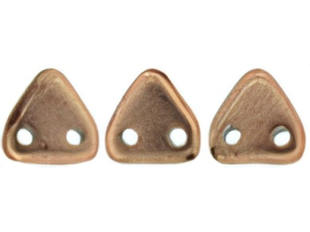 CzechMates 6mm Triangle Beads ColorTrends: Saturated Metallic Autumn Maple 2.5-Inch Tube