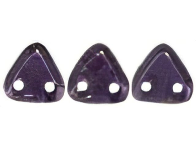 CzechMates 6mm Triangle Beads Pink/Topaz Luster Tanzanite 2.5-Inch Tube