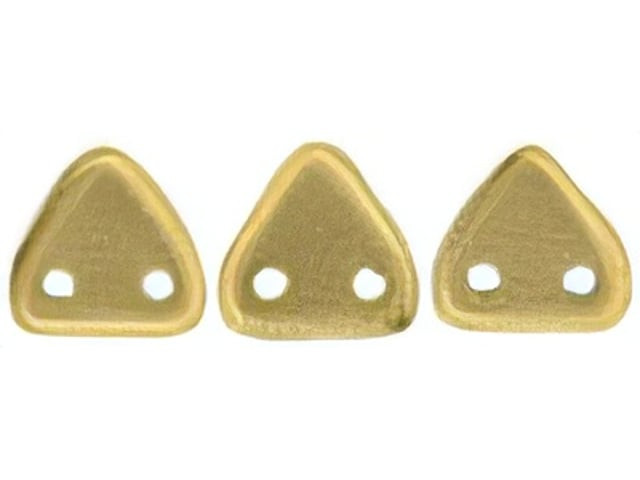 CzechMates 6mm Triangle Beads Matte Metallic Flax 2.5-Inch Tube