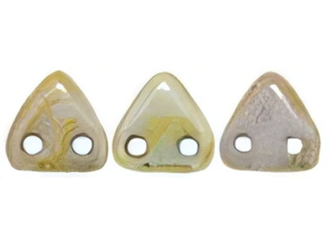 CzechMates 6mm Triangle Beads Luster Opaque Green 2.5-Inch Tube