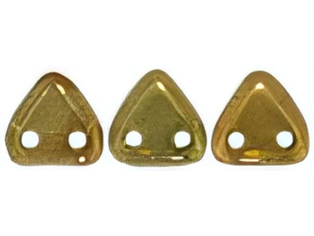 CzechMates 6mm Triangle Beads Bronze Olivine 2.5-Inch Tube